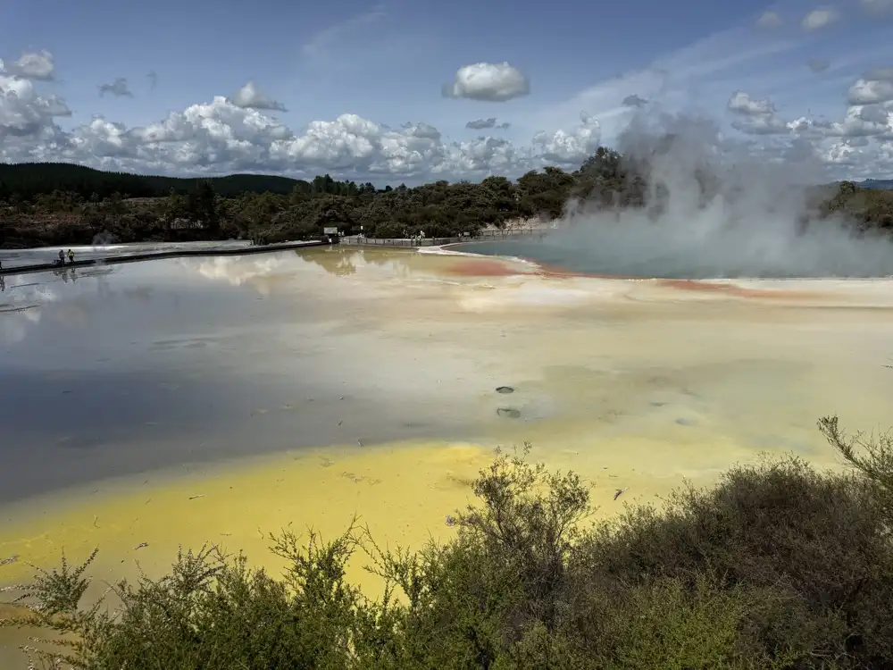 A serene natural thermal spring